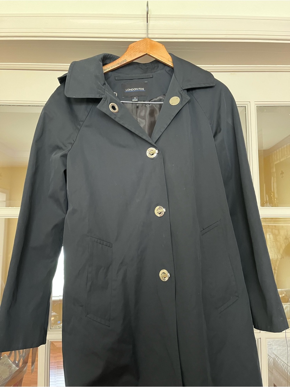 London Fog Women’s Black Single-Breasted Trench Coat